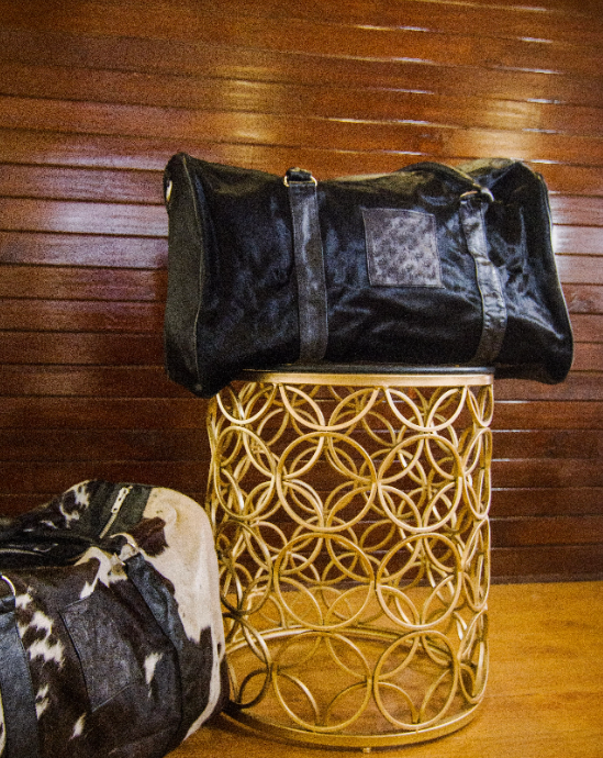 KW "Monochrome Black" Cowhide Duffel Bag