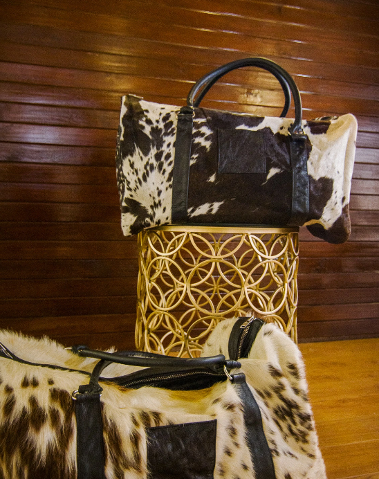 KW "Dapple" Cowhide Duffel Bag