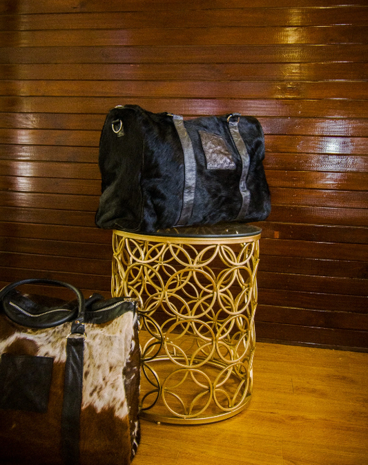 KW "Monochrome Black" Cowhide Duffel Bag